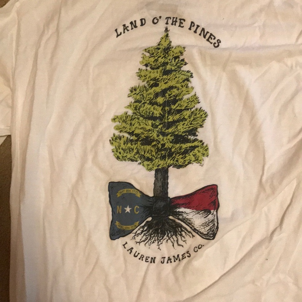 long sleeve white NC tee